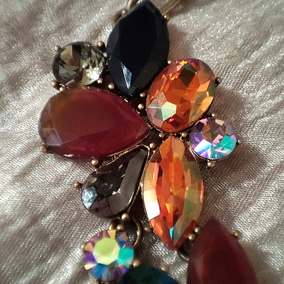 J. Crew Mega Rhinestone Collar Bone Bib Statement Necklace New With Dustbag - Picture 7 of 14